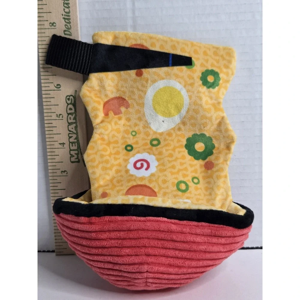 Bark Box RAMEN REN Dog Toy Size Large ( 50+ LB) Crinkle, Squeak